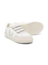 Sneakers V-90 per bambini VEJA Kids bianco con chiusura frontale a strappo
