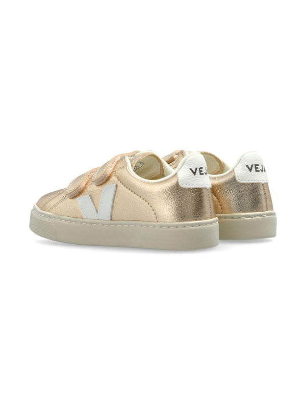 Sneakers per bambina VEJA Kids oro con applicazione logo