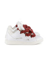 Sneakers Statement per bambini Lanvin Enfant bianche con lacci rossi e neri a contrasto