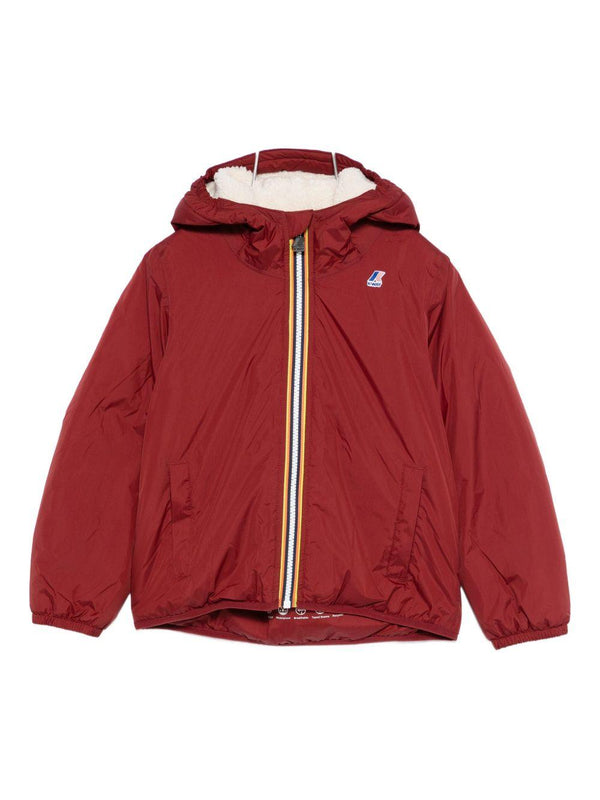 Giubbino per bambino K-Way Kids rosso con design imbottito