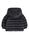 Piumino per neonato Moncler Enfant blu con cappuccio