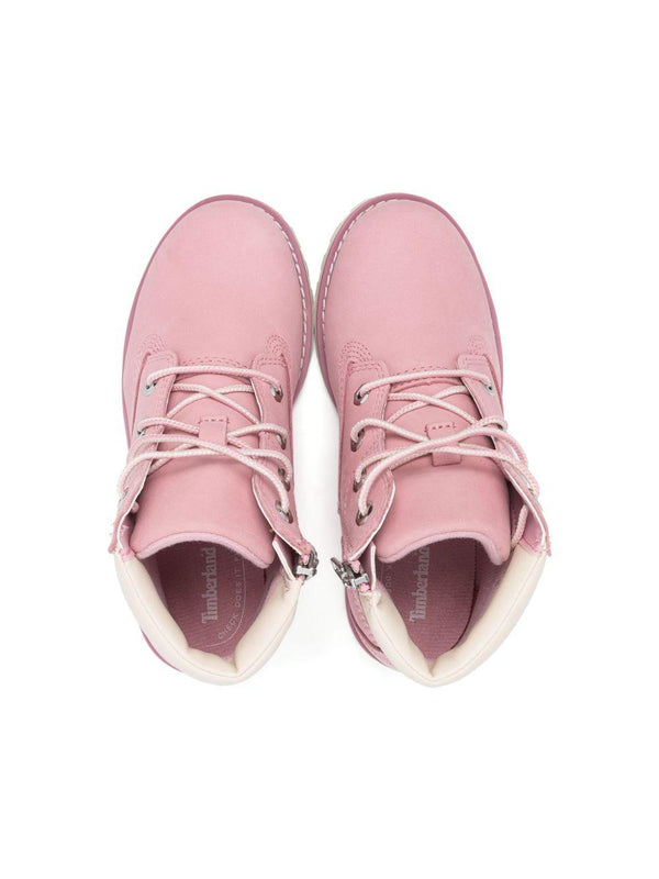 Stivali per bambina Timberland Kids Pokey Pine rosa con chiusura laterale con zip