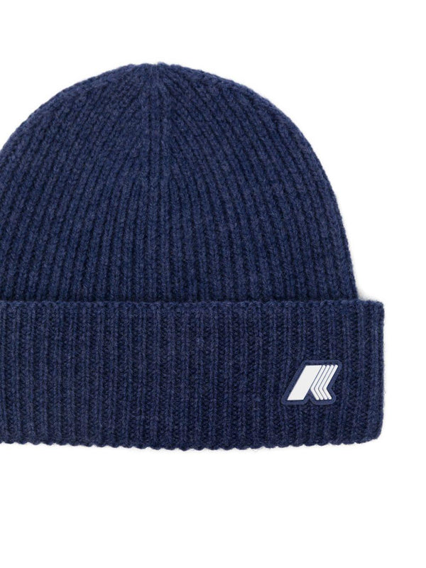 Berretto per bambino K-Way Kids blu con applicazione con logo