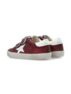 Sneakers Old School per bambina Golden Goose Kids bordeaux con chiusura a strappo