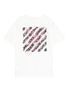 T-shirt per bambina Off-White Kids bianca con effetto vernice e logo stampato