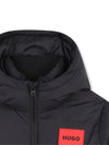 Giubbino per bambino Hugo Kids nero con dettaglio trapuntato