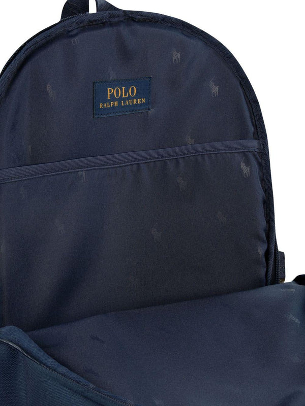 Zaino per bambini Polo Ralph Lauren Kids blu con chiusura superiore con zip