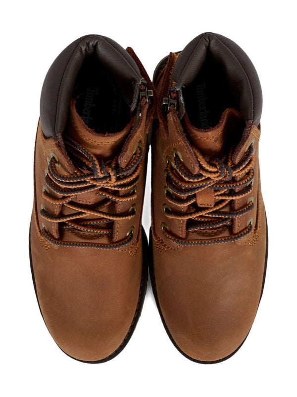 Stivali stringati per bambino Timberland Kids marroni con punta tonda