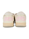 Sneakers per bambina Golden Goose Kids beige stringate in pelle scamosciata