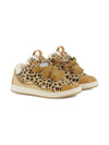 Sneakers per bambina Lanvin Enfant beige con stampa leopardata