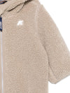 Cappotto in pelliccia sintetica per neonati K Way Kids beige con cappuccio effetto teddy