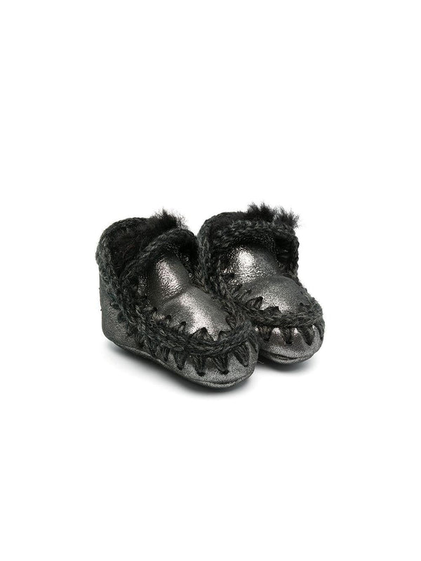 Stivaletti per neonati Mou Kids neri con fodera in shearling