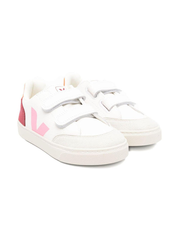 Sneakers per bambini VEJA Kids bianco con dettaglio logo V