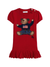 Abito per neonata Polo Ralph Lauren Kids rosso con intarsio Polo Bear
