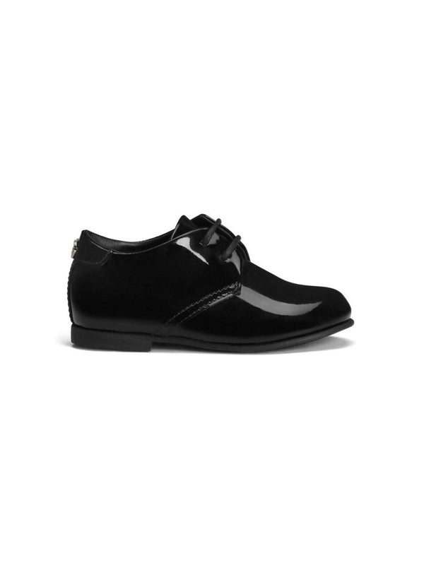 Brogues verniciate per bambino Dolce & Gabbana Kids nero con finitura lucida