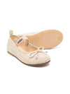 Ballerine per bambina Fendi Kids beige con motivo FF