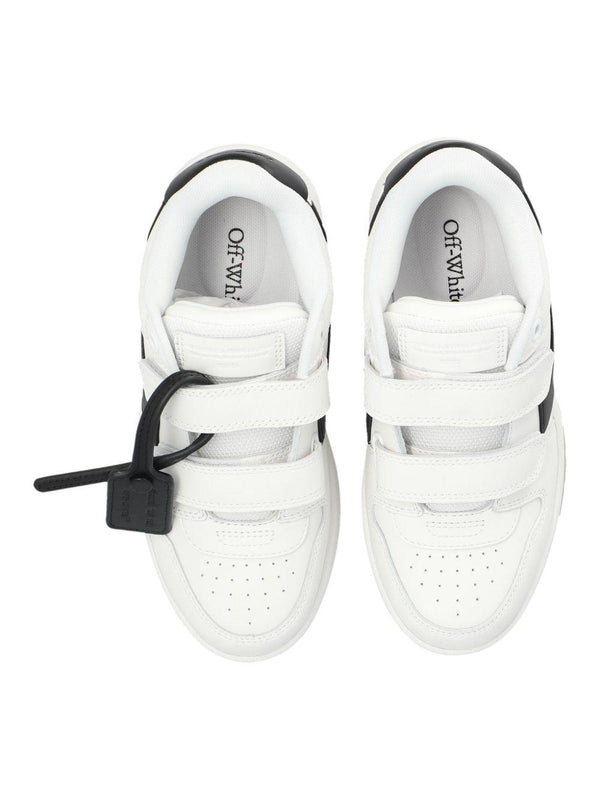 Sneakers per bambini Off-White Kids Out Of Office bianco con chiusura con strappo