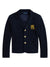 Blazer per bambina POLO RALPH LAUREN KIDS blu con ricamo