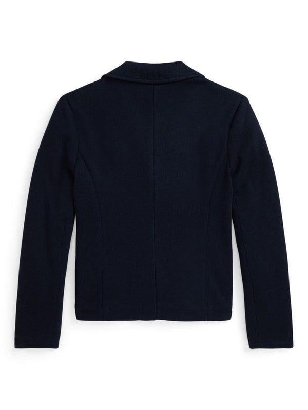 Blazer per bambina POLO RALPH LAUREN KIDS blu con ricamo