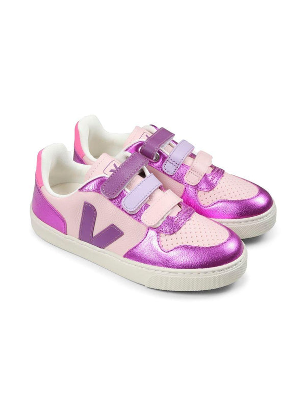Sneakers V-10 per bambina VEJA Kids fucsia con chiusura a strappo