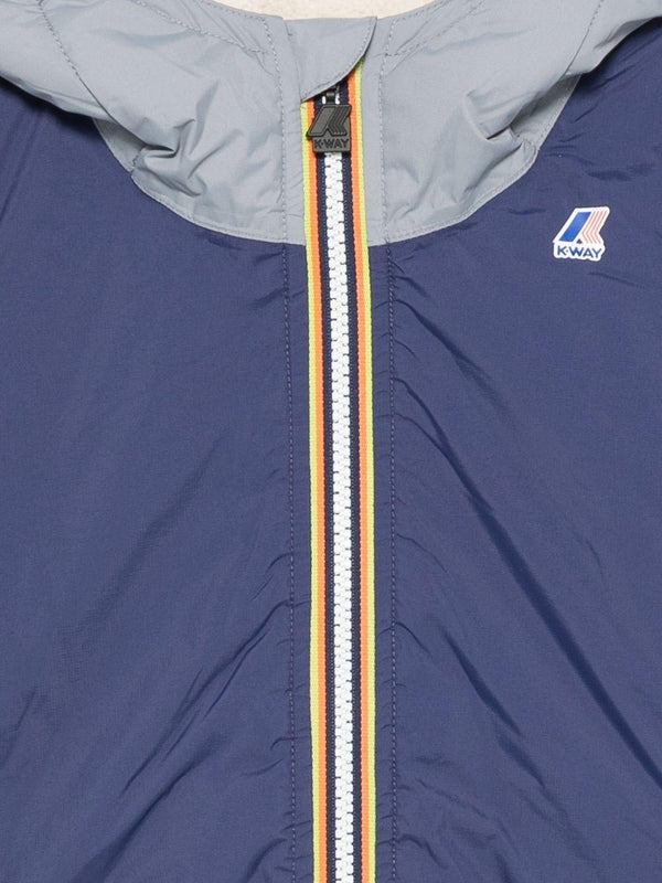 Giubbino per bambino K-Way Kids blu con design imbottito