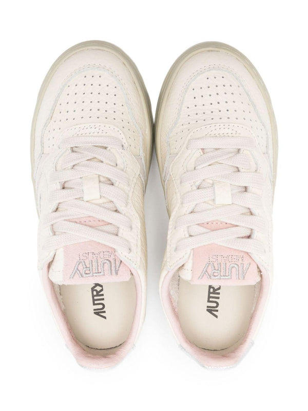 Sneakers per bambini Autry Kids bianco con dettagli traforati