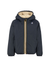 Giacca per bambino K Way Kids blu con cappuccio e fodera in pile