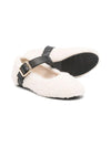 Ballerine per bambina Stella McCartney Kids bianco in pelliccia sintetica
