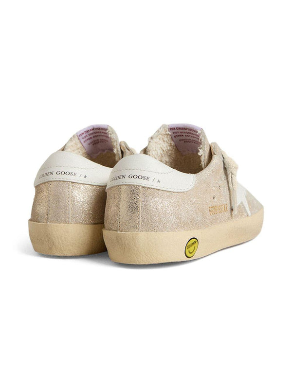 Sneakers Super Star per bambina Golden Goose Kids oro con chiusura frontale con lacci
