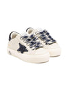 Sneakers per bambino Golden Goose Kids beige con lacci e applicazione a stella