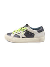 Sneakers per bambino Golden Goose Kids in pelle blu con chiusura con lacci