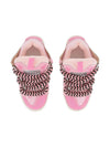 Sneakers per bambina Lanvin Enfant rosa con lacci oversize a zigzag