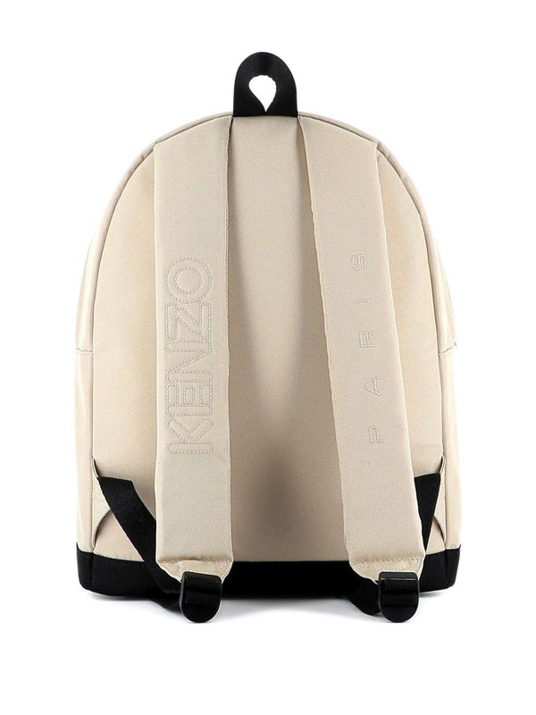 Zaino per bambini Kenzo Kids beige con ricamo con logo
