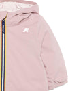 Giubbino per neonata K-Way Kids rosa con design reversibile