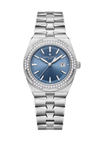 Overseas 33mm Steel Quartz Diamond Bezel Watch