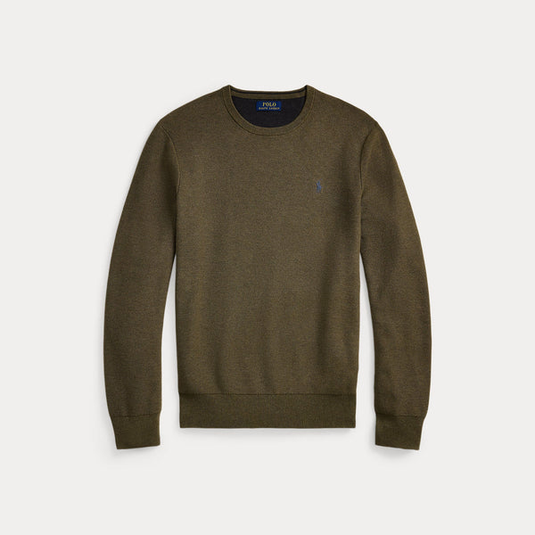TEXTURED COTTON CREWNECK SWEATER