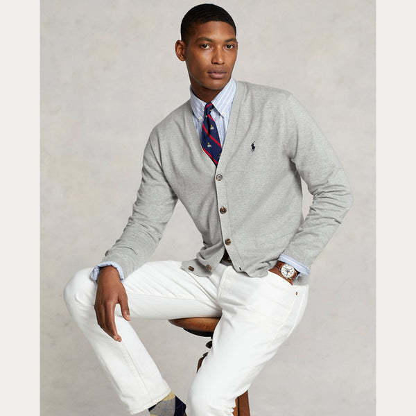 COTTON V-NECK CARDIGAN