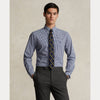 CUSTOM FIT GINGHAM STRETCH POPLIN SHIRT