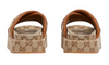 Gucci Women's GG Platform Sandal "Beige And Dark Brown" 