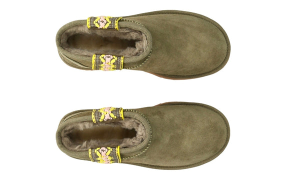 UGG Classic Ultra Mini Braid Boots 'Green'