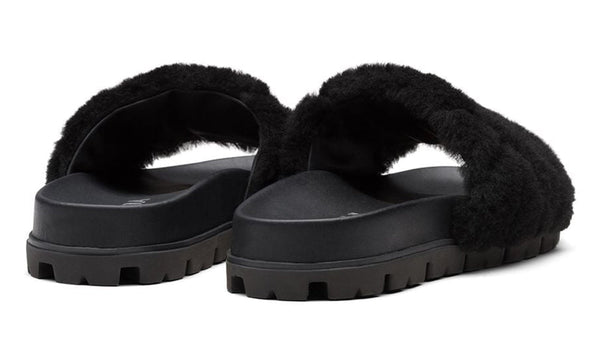 Prada shearling slides