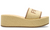 Fendi Sunshine Beige Raffia Flatform Slides 