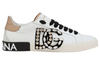DOLCE & GABBANAPortofino vintage calfskin sneakers "White"