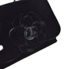 CHANEL 1991-1994 Camellia Crossbody Bag Black Velvet