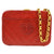 CHANEL 1996-1997 Diamond Box Vanity Shoulder Bag Red Lambskin