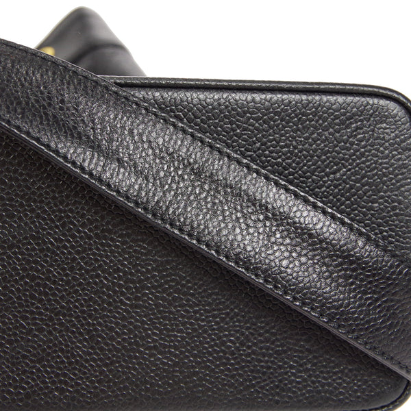 CHANEL 1994-1996 Triple CC Shoulder Bag Black Caviar