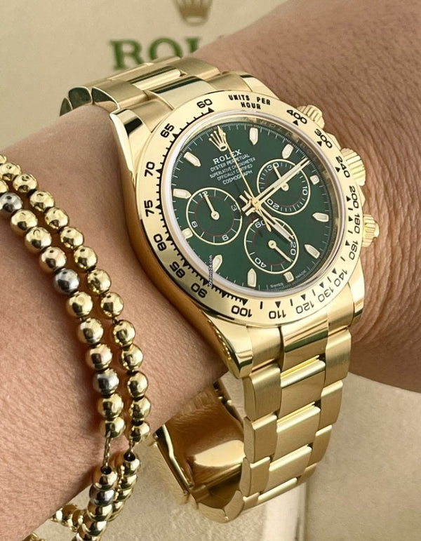 Daytona Cosmograph 116508 Green Dial 18K Yellow Gold Jhon Mayer 2018