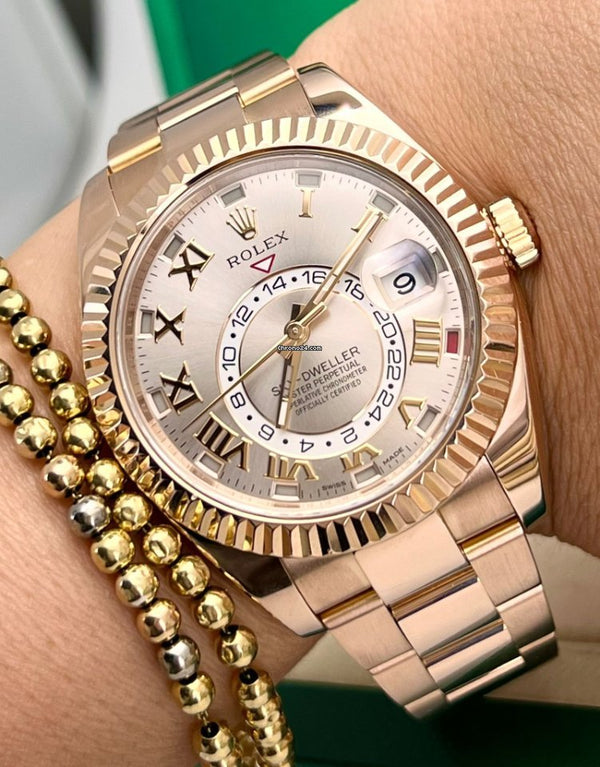 Sky-Dweller 18K Rose Gold Annual Calendar Sundust Dial
