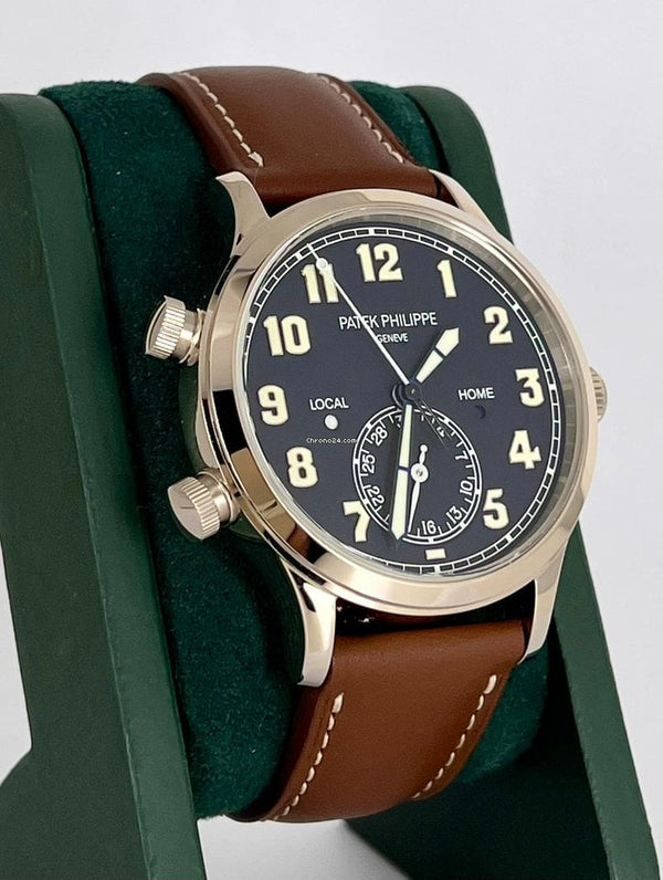 Travel Time Pilot Travel Time 18K White Gold Full Set NEW