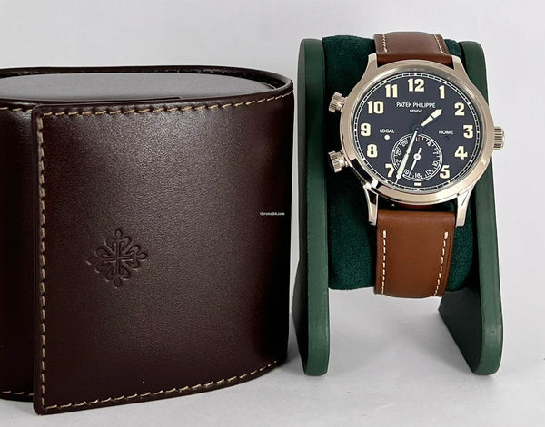 Travel Time Pilot Travel Time 18K White Gold Full Set NEW